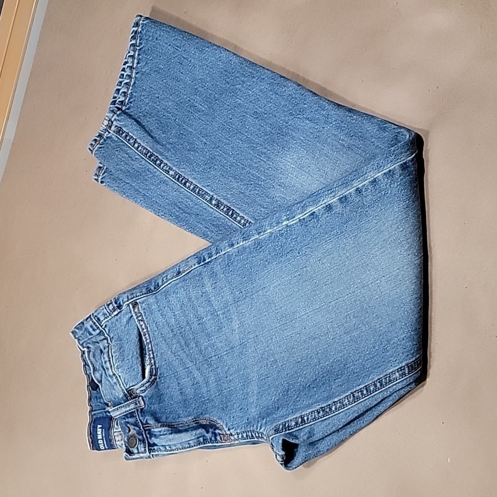 Old Navy, Size 12 Standard, Med Wash, Straight Leg Jeans, Excellent Used Cond.